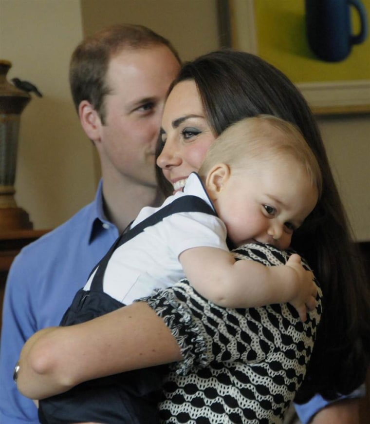 Kate holding baby