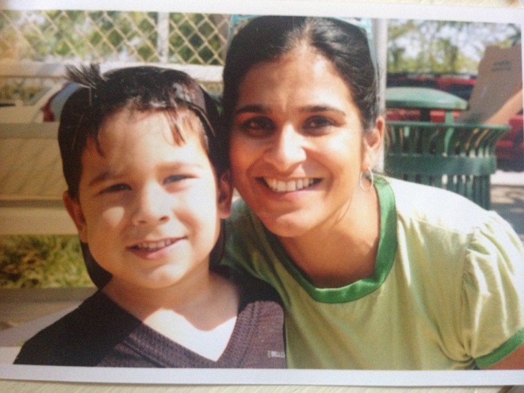 Kavita Varma White and son Jayan at age 2. Do preschool (or not) at your own pace, she advises.