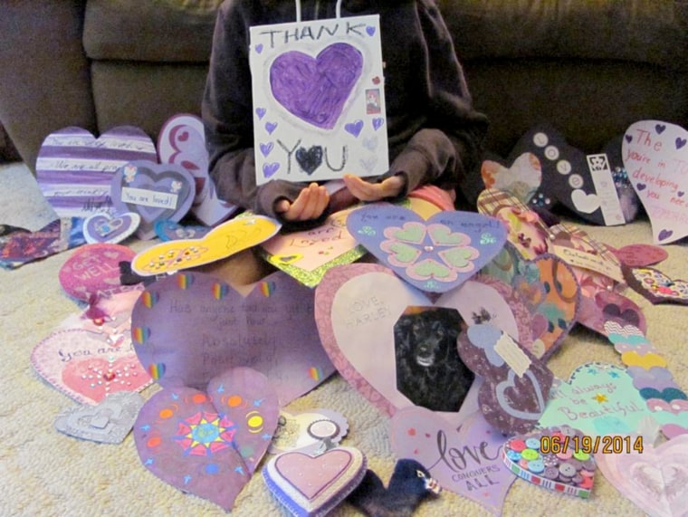 Well-wishers to sent thousands of cards as she continues to recover at her Waukesha, Wisc. home.