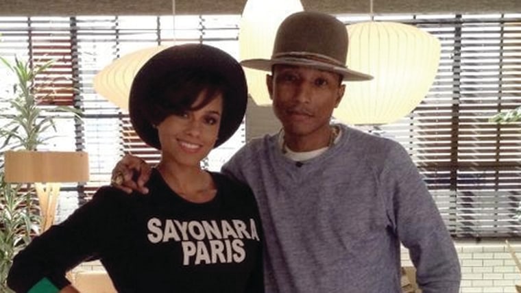 Image: Alicia Keys and Pharrell Williams