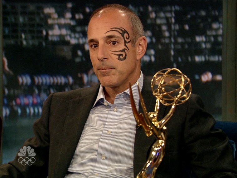 Should Matt Lauer get a tattoo? If so, hopefully it will be more discreet than the one he sported while appearing two years ago on Jimmy Fallon's \"Late Show.\"