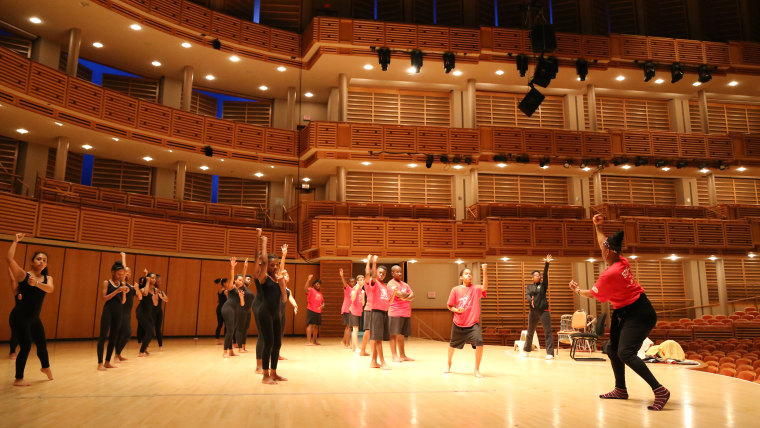 At Alvin Ailey's dance camps, like this one in Miami, young teens learn discipline and confidence along with dance steps.