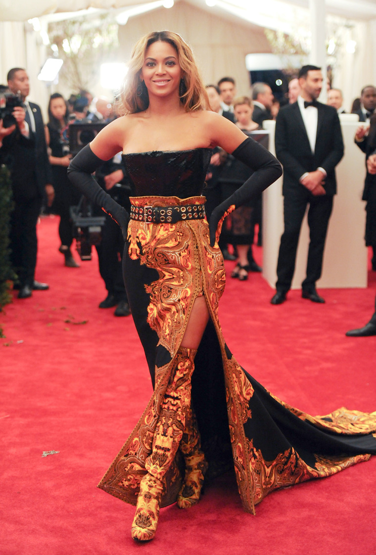 Singer Beyonce Knowles attends The Metropolitan Museum of Art  Costume Institute gala benefit, \"Punk: Chaos to Couture\", on Monday, May 6, 2013 in New...
