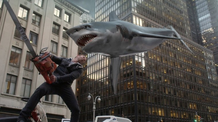 Ian Ziering as Fin Shepard in Sharknado 2.