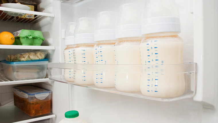 breast milk, bottles, milk