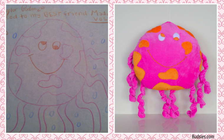 Pink Octopus, drawn by Taylor Podraza, who was killed in a car crash in 2010. It was given to her best friend Maddie Vosik as a gift and way to remember her.