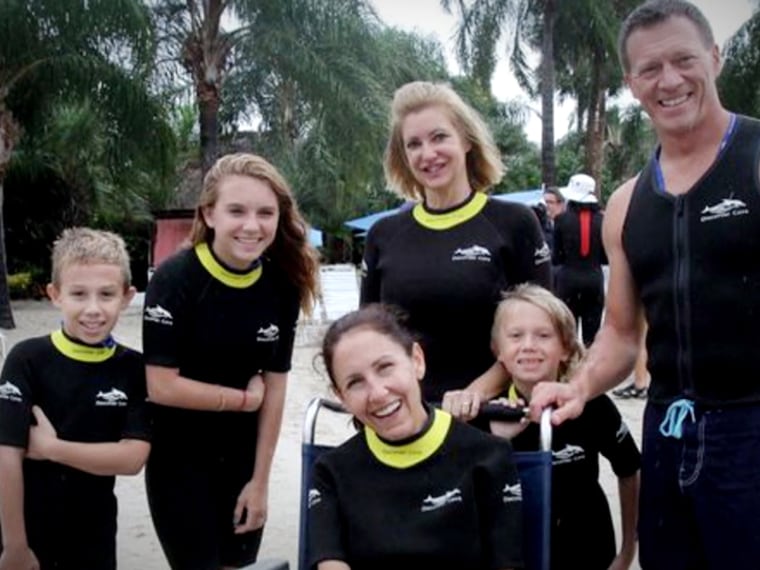 Susan Spencer-Wendel with her family.