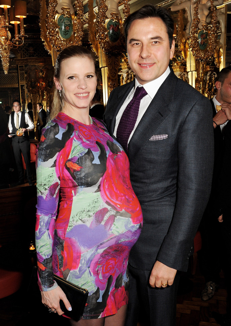 Model Lara Stone and actor David Walliams welcome a baby boy on May 7, 2013. LONDON, ENGLAND - MARCH 15:  (EMBARGOED FOR PUBLIC...