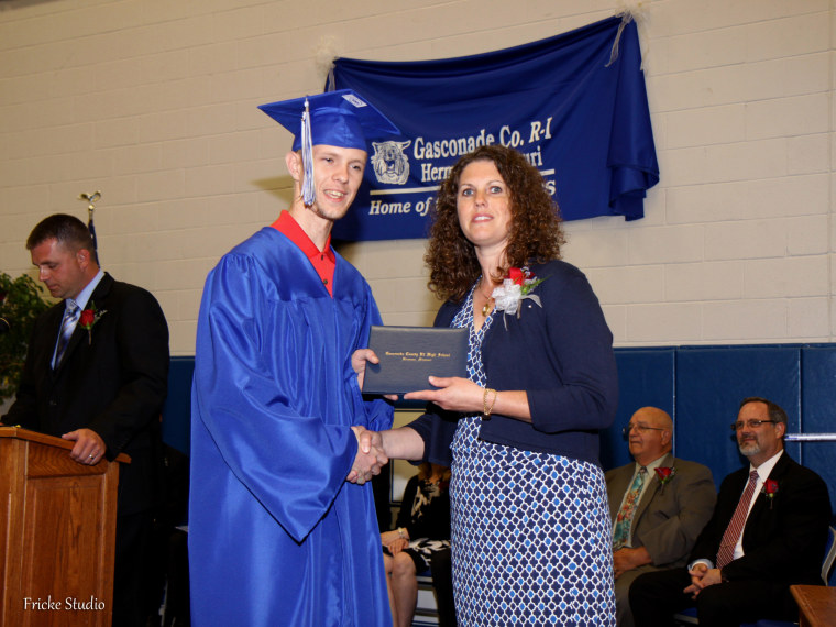 Zachary Ruediger at his graduation.