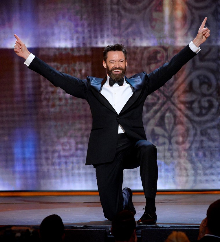 It's Wolverine in tap shoes! Hugh Jackman barely breaks a sweat as host for the 68th Tony Awards.