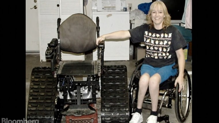 Tankchair creator Brad Soden came up with the idea to help his partially paralyzed wife.