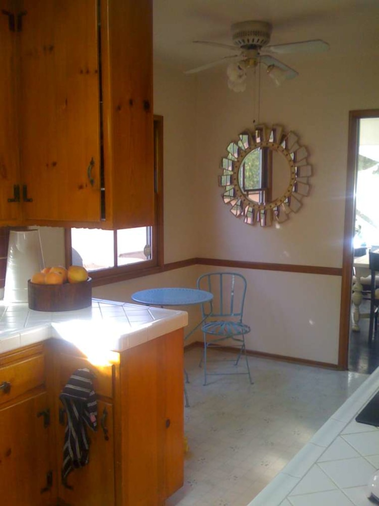 Before: The kitchen was dark and dated.