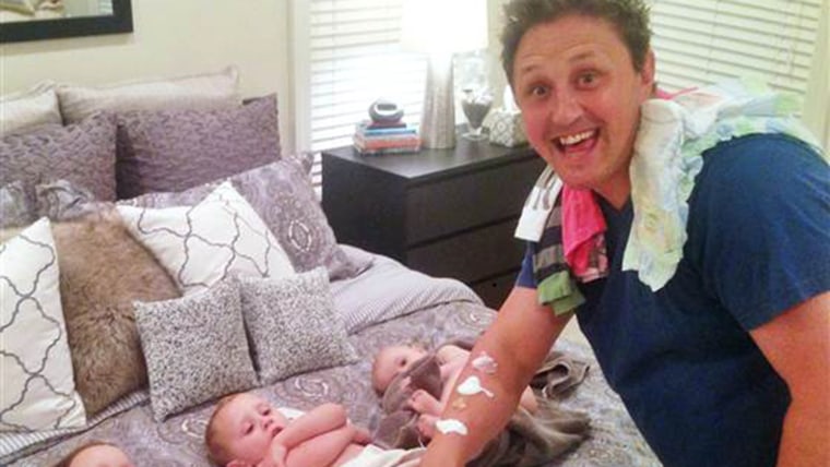 Dad Hack: Simplify bath time and multi-task, dad style, with "Ointment Arm"