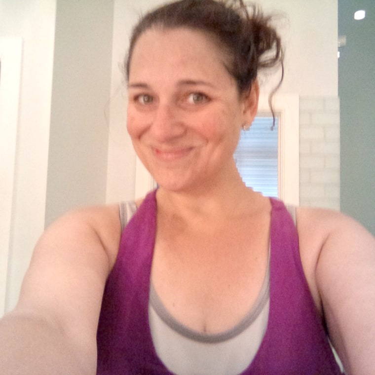 post work-out, no makeup.