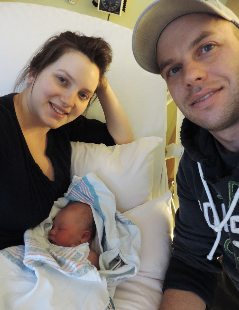 Image: Michelle and Ryan Ontonovich and their newest addition, Jacob.