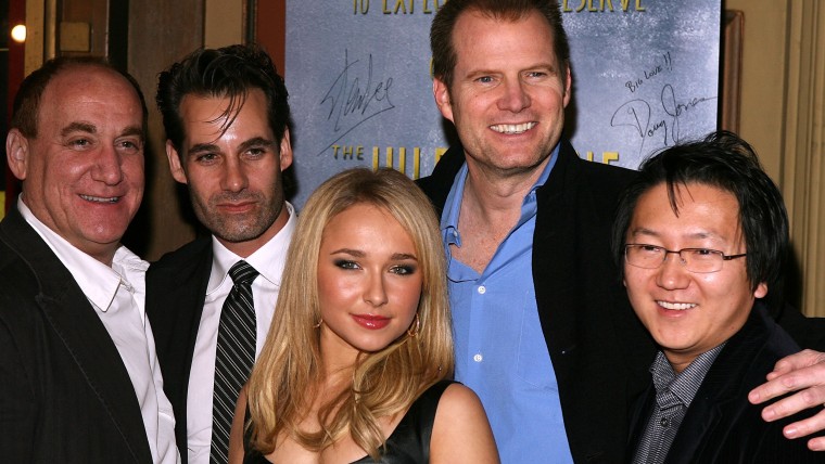 \"Heroes\" writer Jeph Loeb and show actors Adrian Pasdar, Hayden Panettiere, Jack Coleman and actor Masi Oka in 2007.