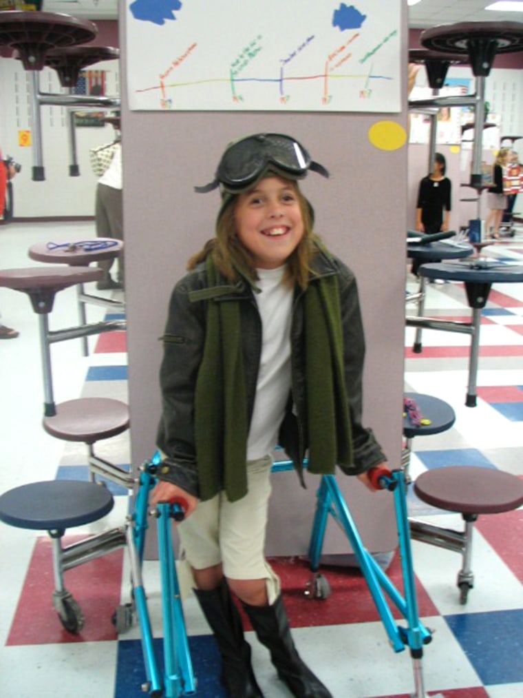 Taylor Scruggs at school in her younger years.