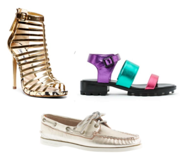 Metallic shoes for summer featured on TODAY's Style section