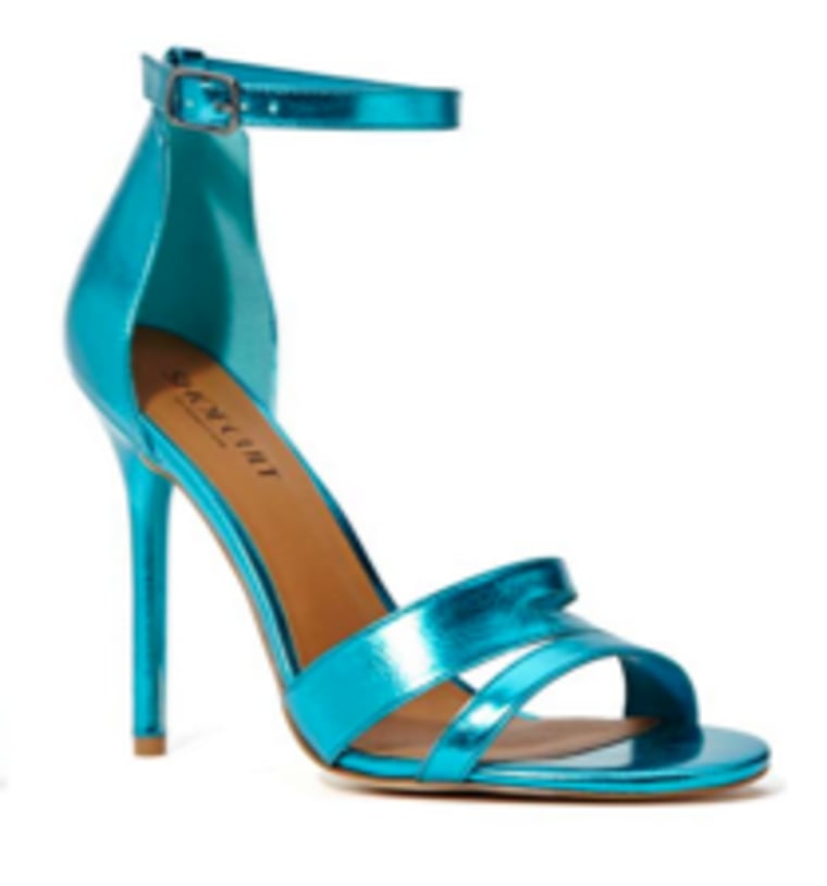Blue metallic, strappy sandal on TODAY's Style segment