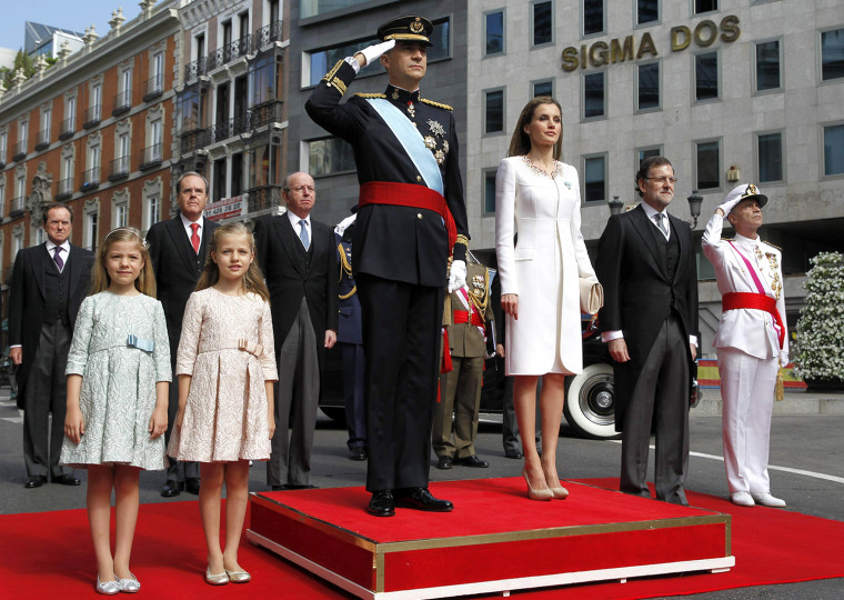 Image: Queen Letizia and King Felipe VI at the royal coronation