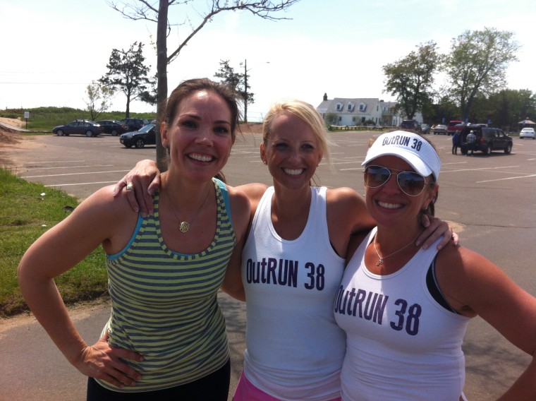 Erica Hill with friends and fellow OutRUNners Liz Shuman and Nicole Burke.