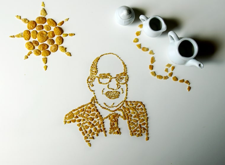 Al Roker made out of corn flakes