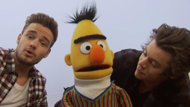 Image: Bert with Liam Payne and Harry Style of One Direction.