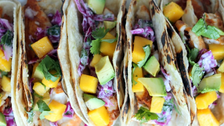 Grilled chili-lime fish tacos