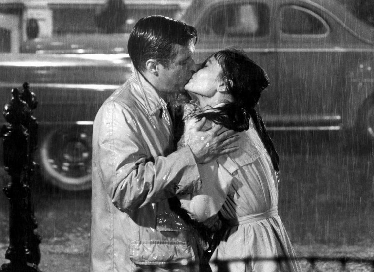 George Peppard and Audrey Hepburn in 1961's \"Breakfast at Tiffany's.\"