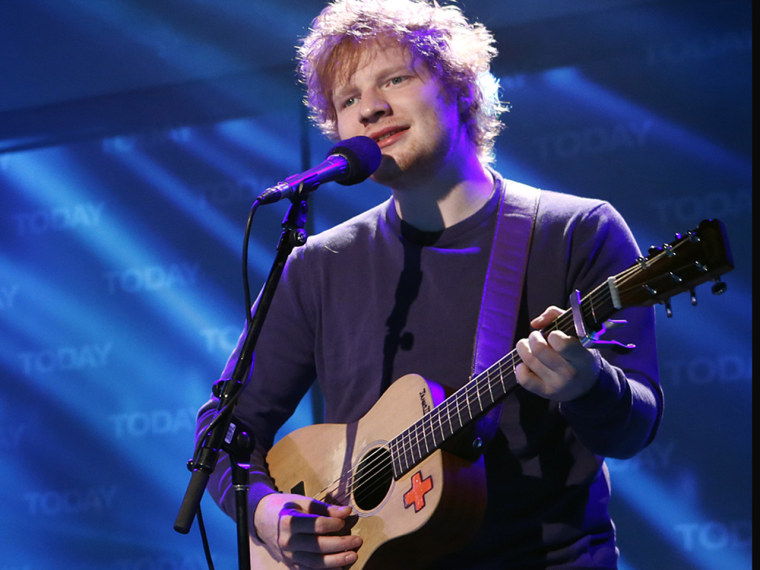 TODAY -- Pictured: Ed Sheeran appears on NBC News' "Today" show -- (Photo by: Peter Kramer/NBC/NBC NewsWire)