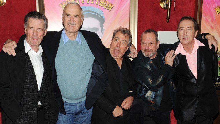 Actors Michael Palin, John Cleese, Terry Jones, Terry Gilliam and Eric Idle attend the Monty Python 40th Anniversary.