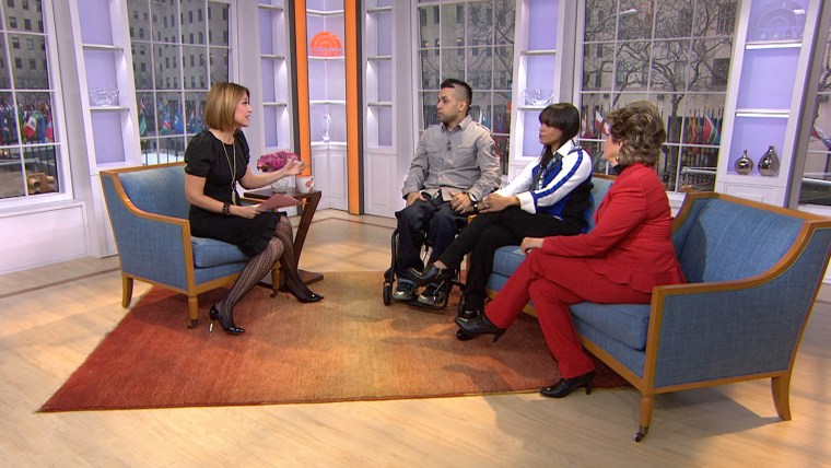 Edwin Mieses, his wife, Dayana, and their attorney, Gloria Allred, speak to Savannah Guthrie on TODAY Wednesday.