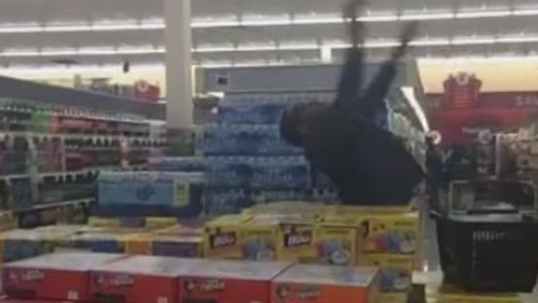 A Vine user "whaling" in the grocery store.