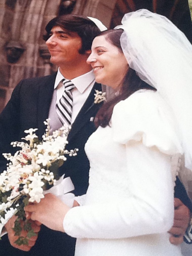 Image: Jacoba Urist's parents, Doris and Edward Zelinsky, at their wedding on June 6, 1971.