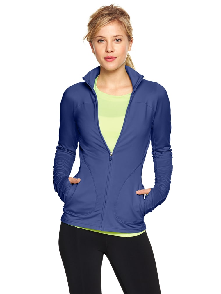 And for Mrs. Obama, the GapFit train jacket in blue shade, $64.95.