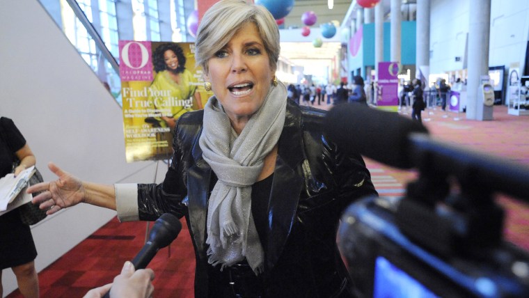 Speaker and television personality Suze Orman is interviewed on the red carpet during The Oprah Magazine's \"O You\" event of which she was a contributo...