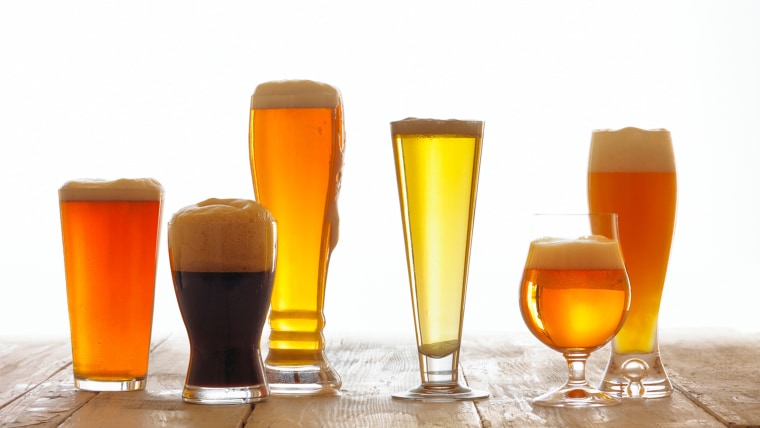 beer, glasses, varieties, beers, alcohol, drink, bar