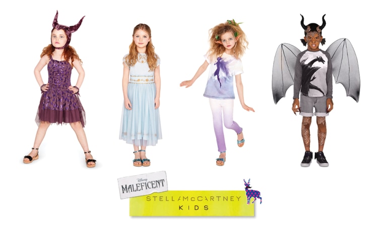 Several styles from the new \"Maleficent\" by Stella McCartney Kids capsule collection.