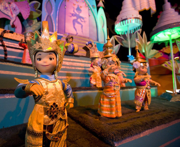 The classic Disney parks attraction, \"it's a small world,\" debuted at the 1964 World's Fair.