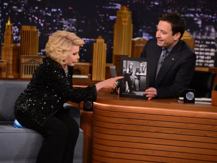 Image: Joan Rivers and Jimmy Fallon.