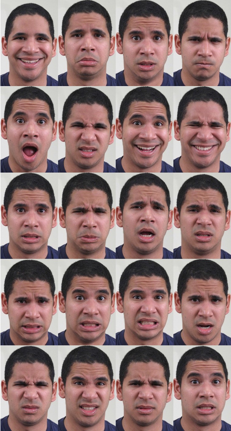 A range of facial expressions