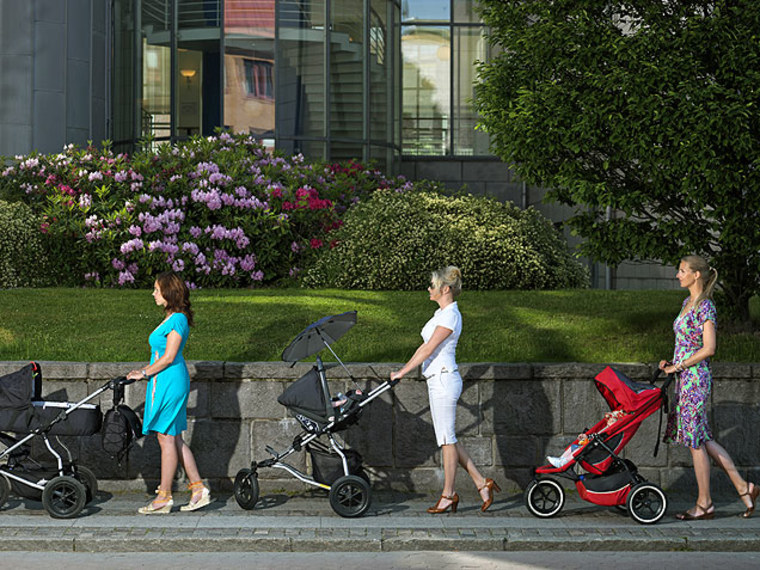 Parenting Stereotypes -- Women Pushing Strollers