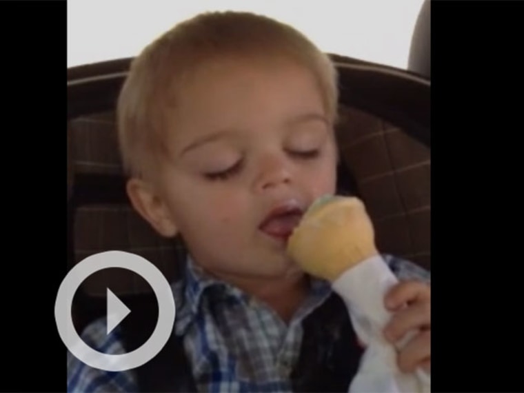 Viral Video: Toddler Can't Stay Awake While Eating Ice Cream