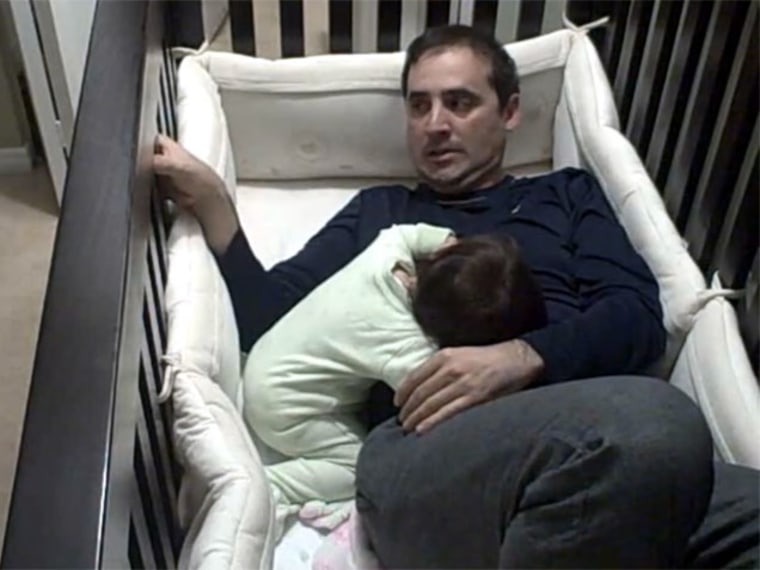 Dad Gets in Crib to Get Baby to Sleep Viral Video