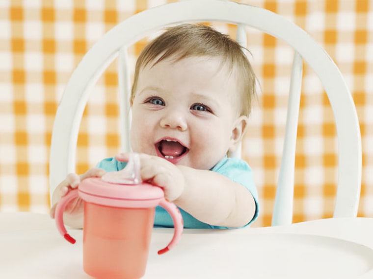 Baby in High Chair -- New Food Allergy Guidelines for Babies and Kids