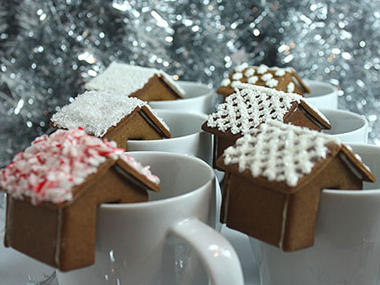 Mini Houses on Hot Chocolate Mugs