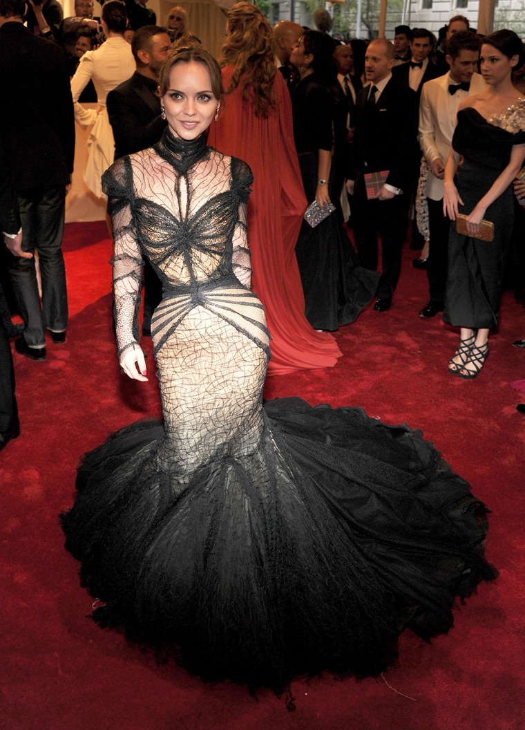 Actress Christina Ricci attends the \"Alexander McQueen: Savage Beauty\" Costume Institute Gala at The Metropolitan Museum of Art on May 2, 2011 in New York City.