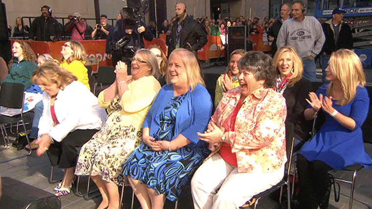 \"I'm so excited!\" The grandmothers-to-be react to the big news.