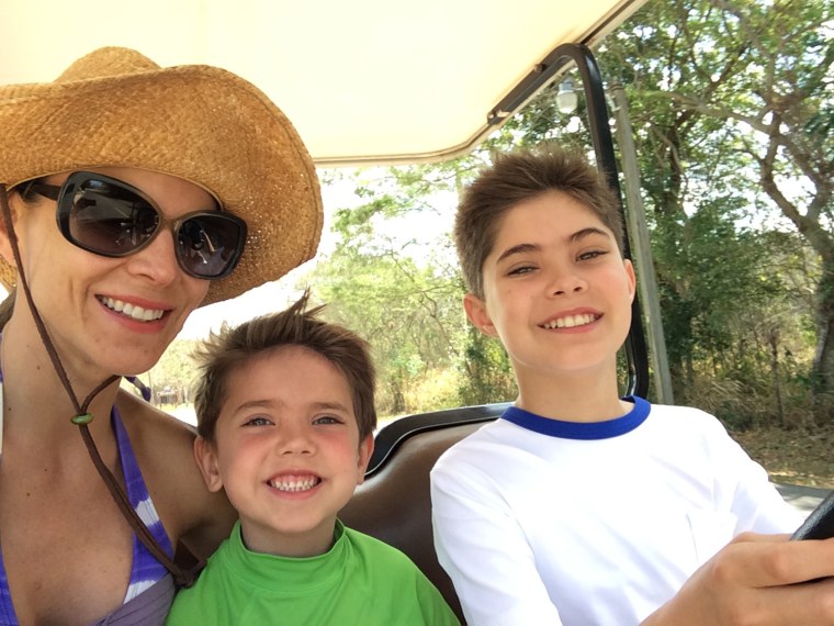 Natalie Morales with sons Luke and Josh on a recent vacation. Her mom surprises? It's all about poop, lies and a whole lot of love.