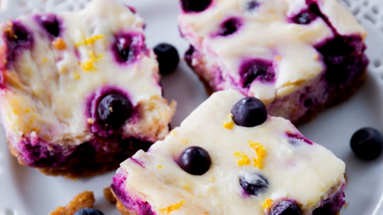 Lemon-blueberry cheesecake bars